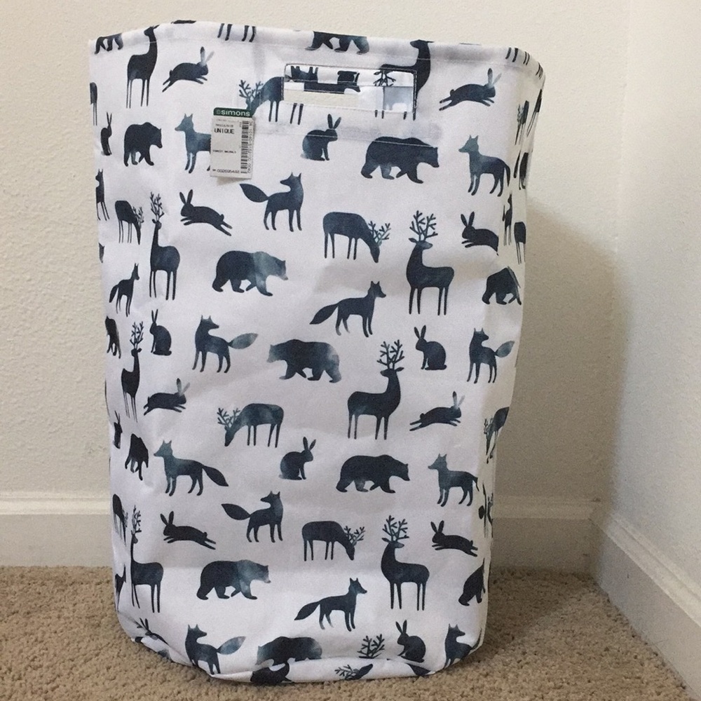 MAISON SIMONS Forest Animals Print Basket